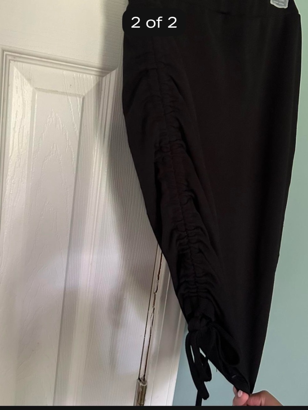 Black Ruched skirt